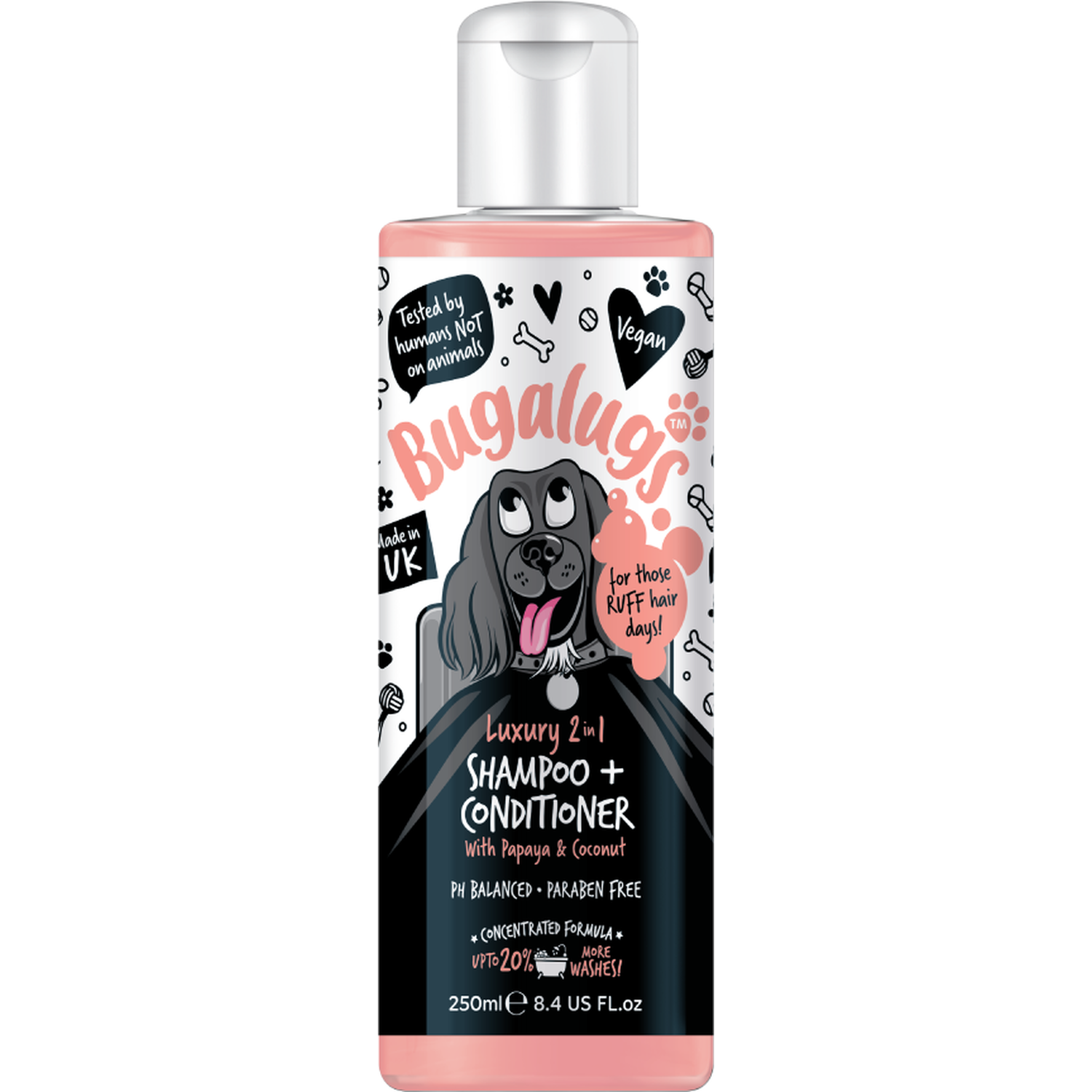 Bugalugs 2-in-1 Dog Shampoo & Conditioner 250ml