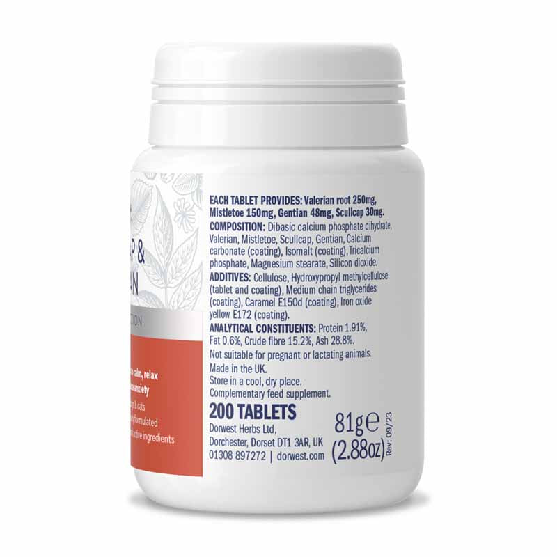 Dorwest Scullcap & Valerian Tablets